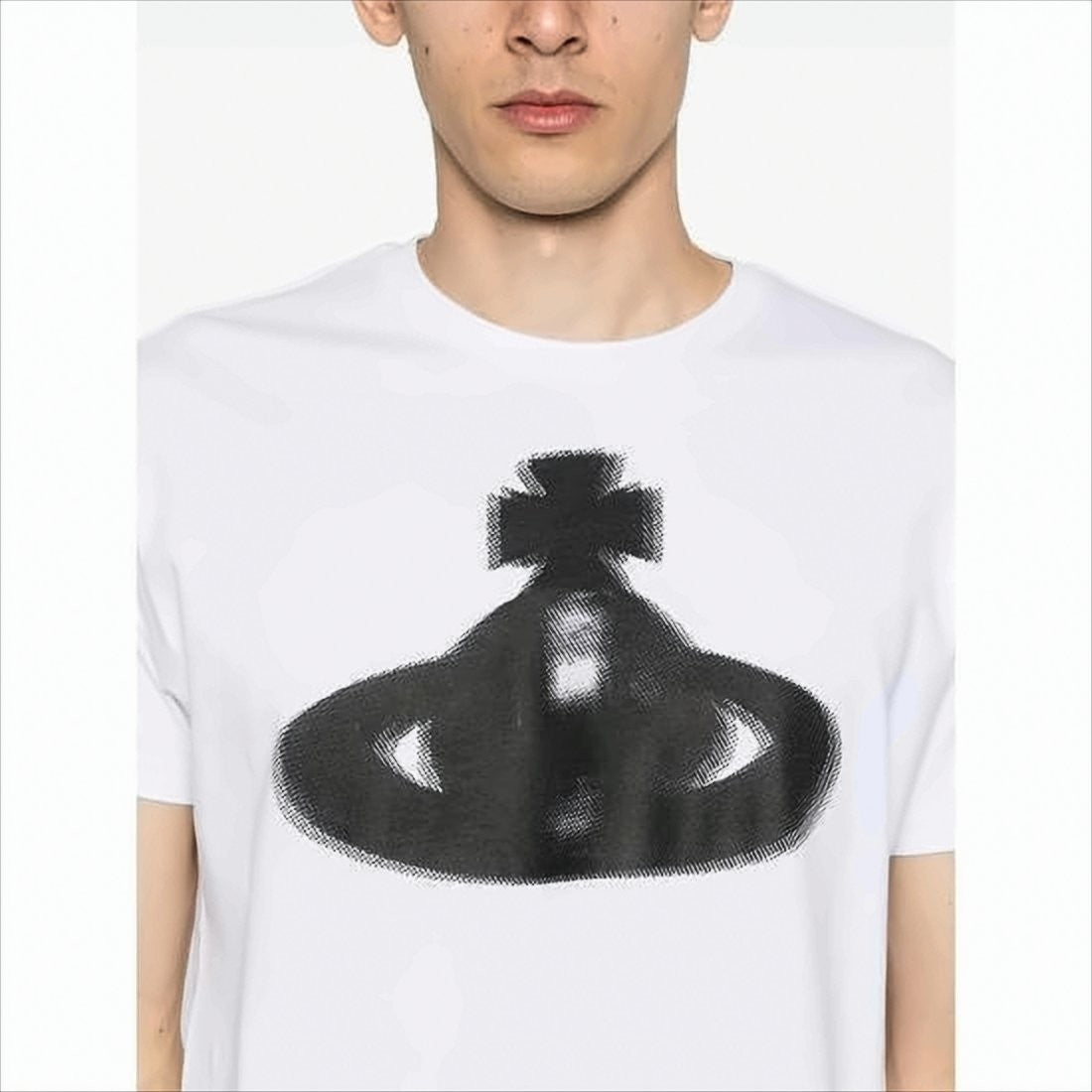 Vivienne Westwood Relaxed Fit Graphic Emblem White T-Shirt