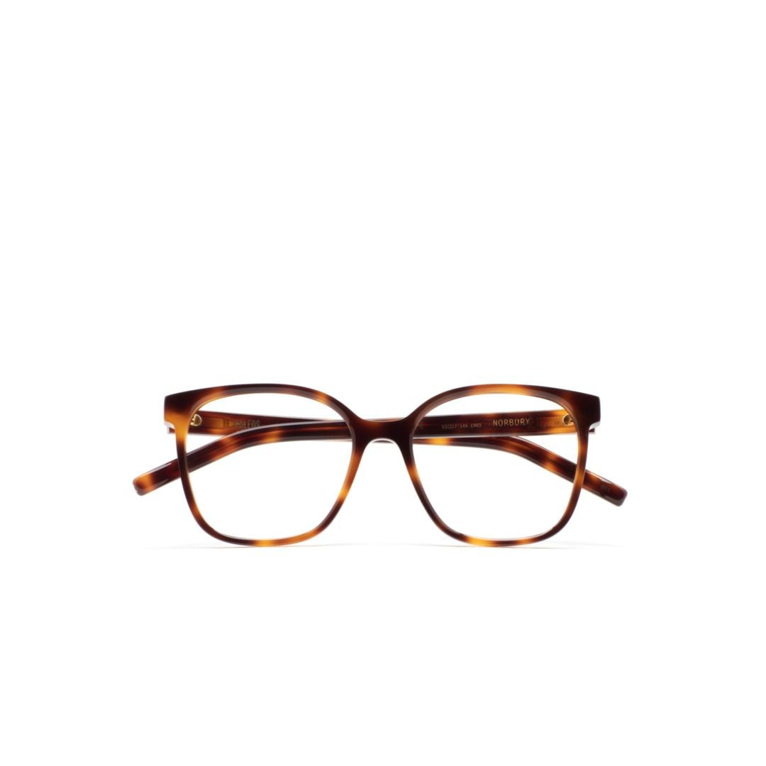 Kaleos Norbury Tortoiseshell Rectangular Eyeglasses With Slender Temples
