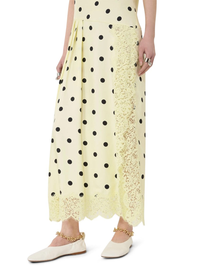Max Mara Midi-Length Silk Dress With Polka Dots