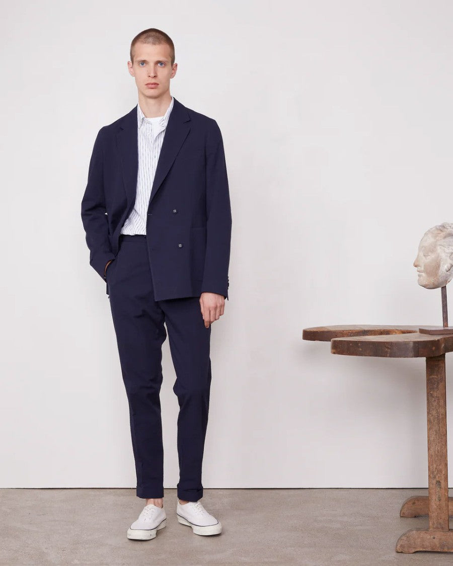 Officine Generale Double-Breasted Jacket With Notch Lapels