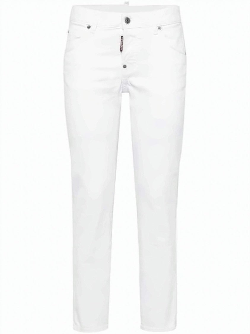 Dsquared2 Slim-Fit Five-Pocket Denim Pants With Crisp White Finish