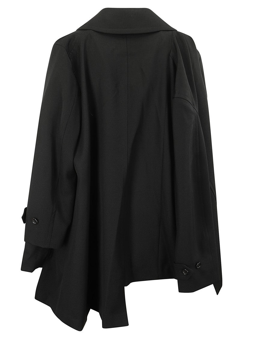 Comme Des Garçons Double-Breasted Asymmetric Hem Jacket