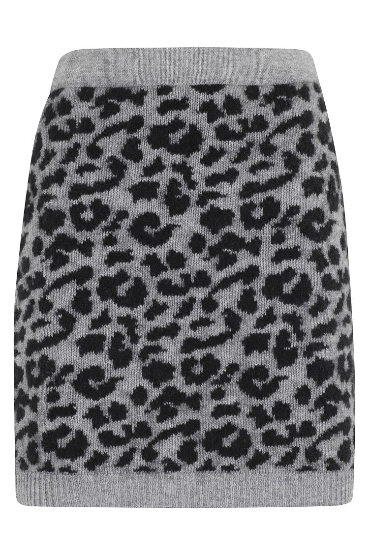 Federica Tosi Spotted Knit Mini Skirt With Ribbed Hemline