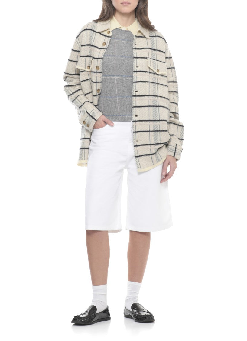 Guest In Residence Grey Check Woven Cashmere Vest