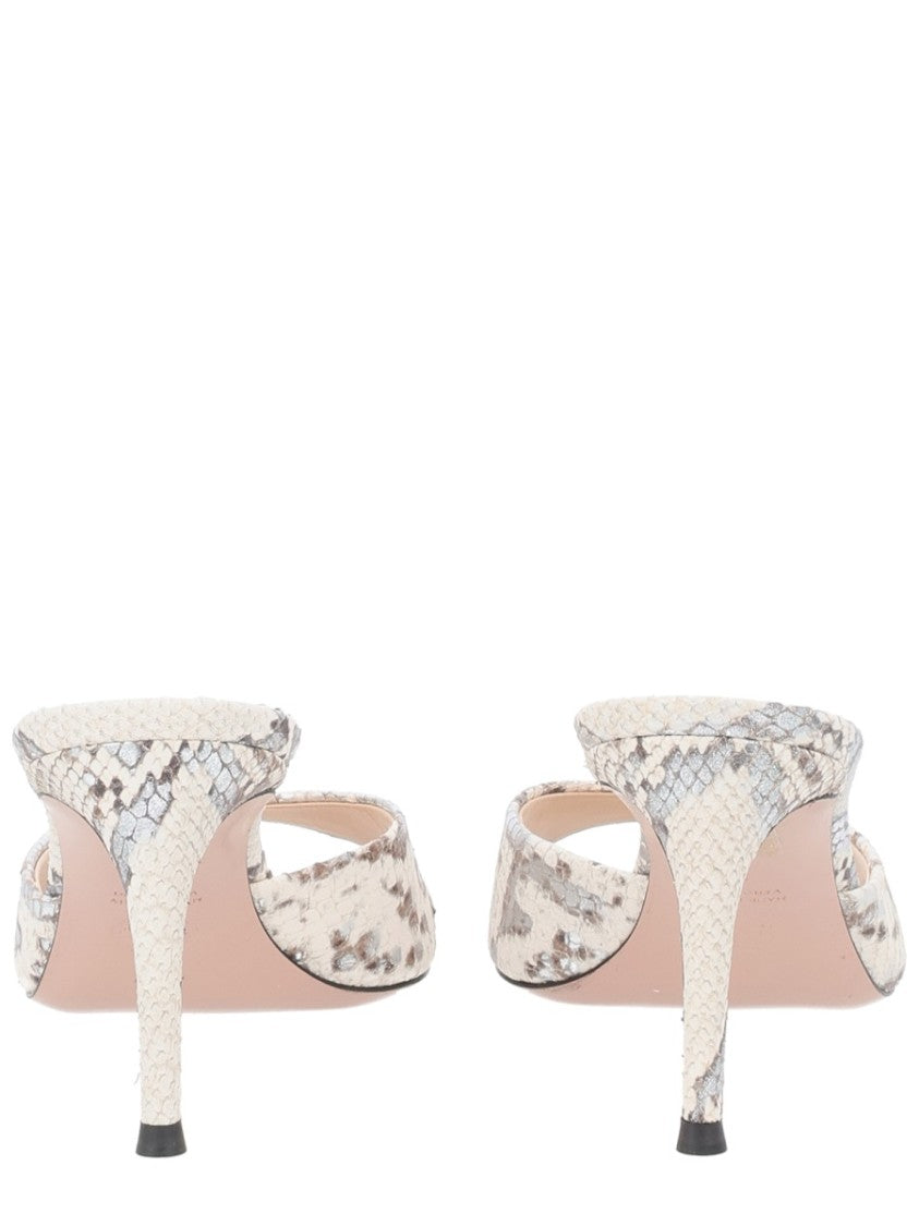 Roberto Festa Décolleté Shoe With Textured Snakeskin Pattern And Slender Heel