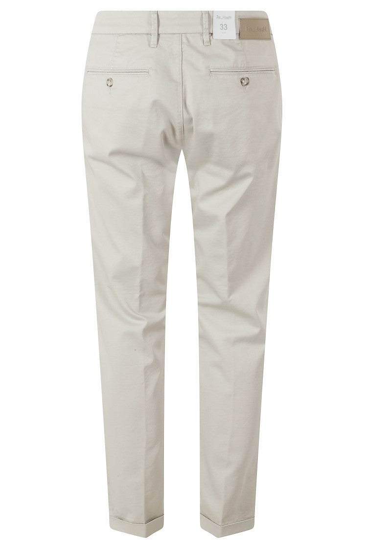 Re-Hash Cotton-Blend Darts Turn-Up Chino Pants