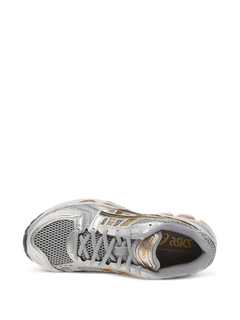 Asics Silver Breathable Mesh Panels Synthetic Leather Sneakers