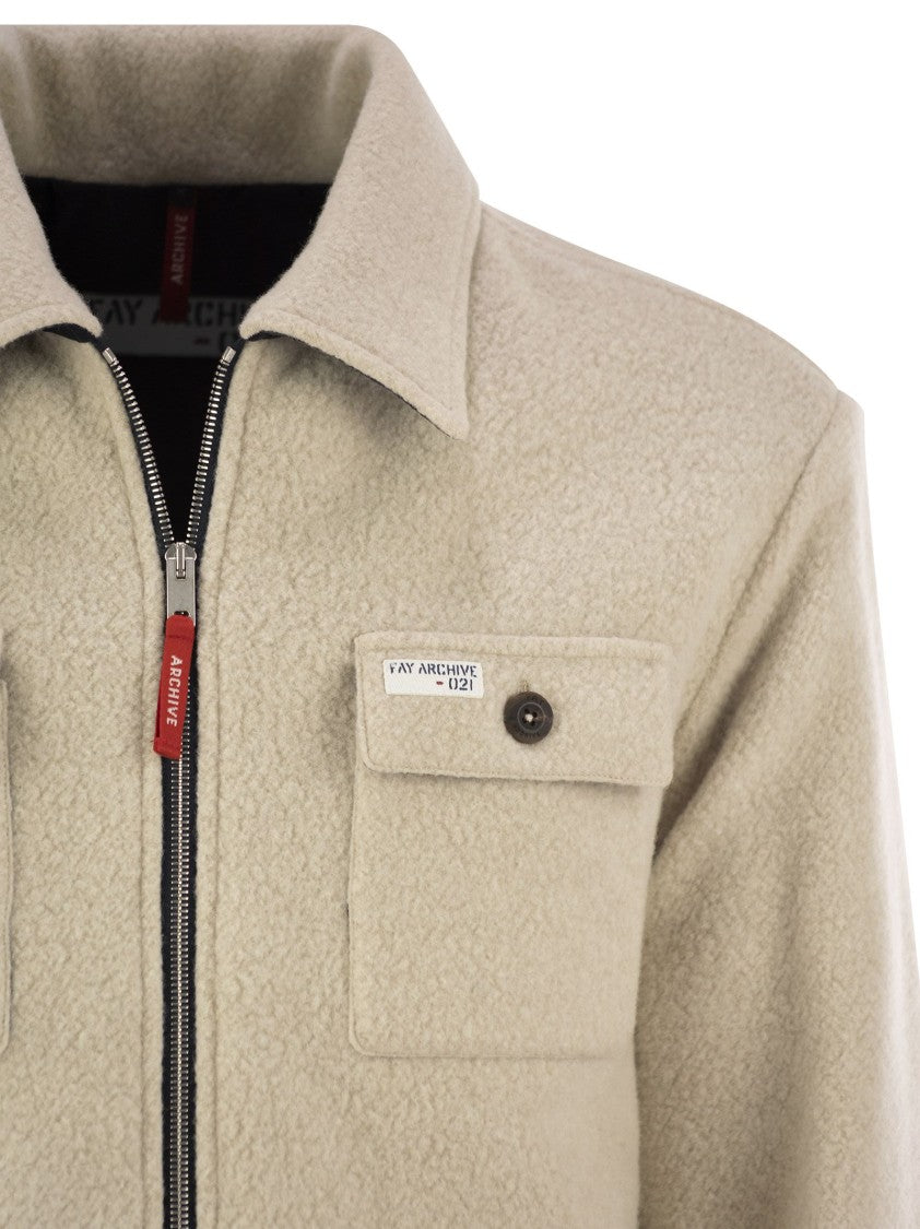 Fay Wool Over Shirt - Fay Archive