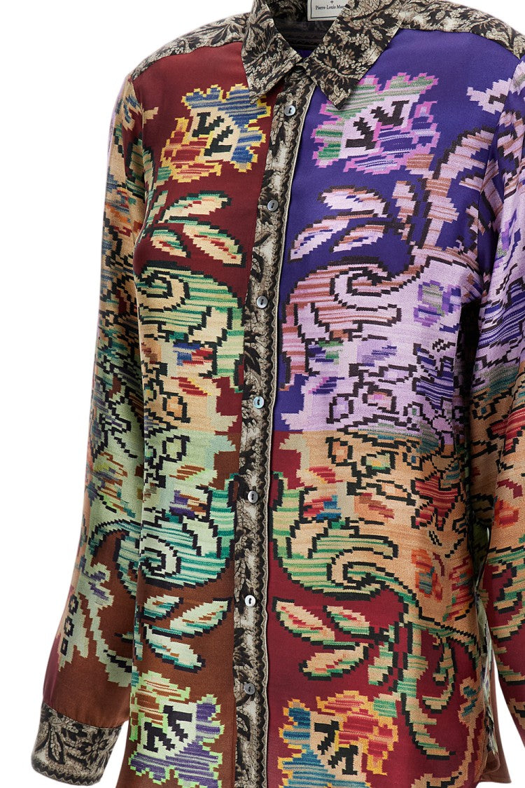 Pierre-Louis Mascia Multicolor Patterned Shirt With Classic Collar