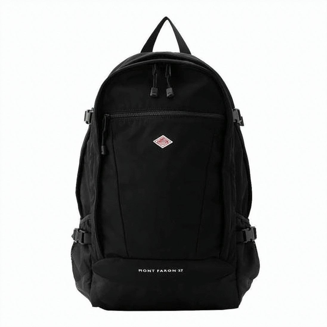 Danton Black Structured Polyester Zip Closure Backpack