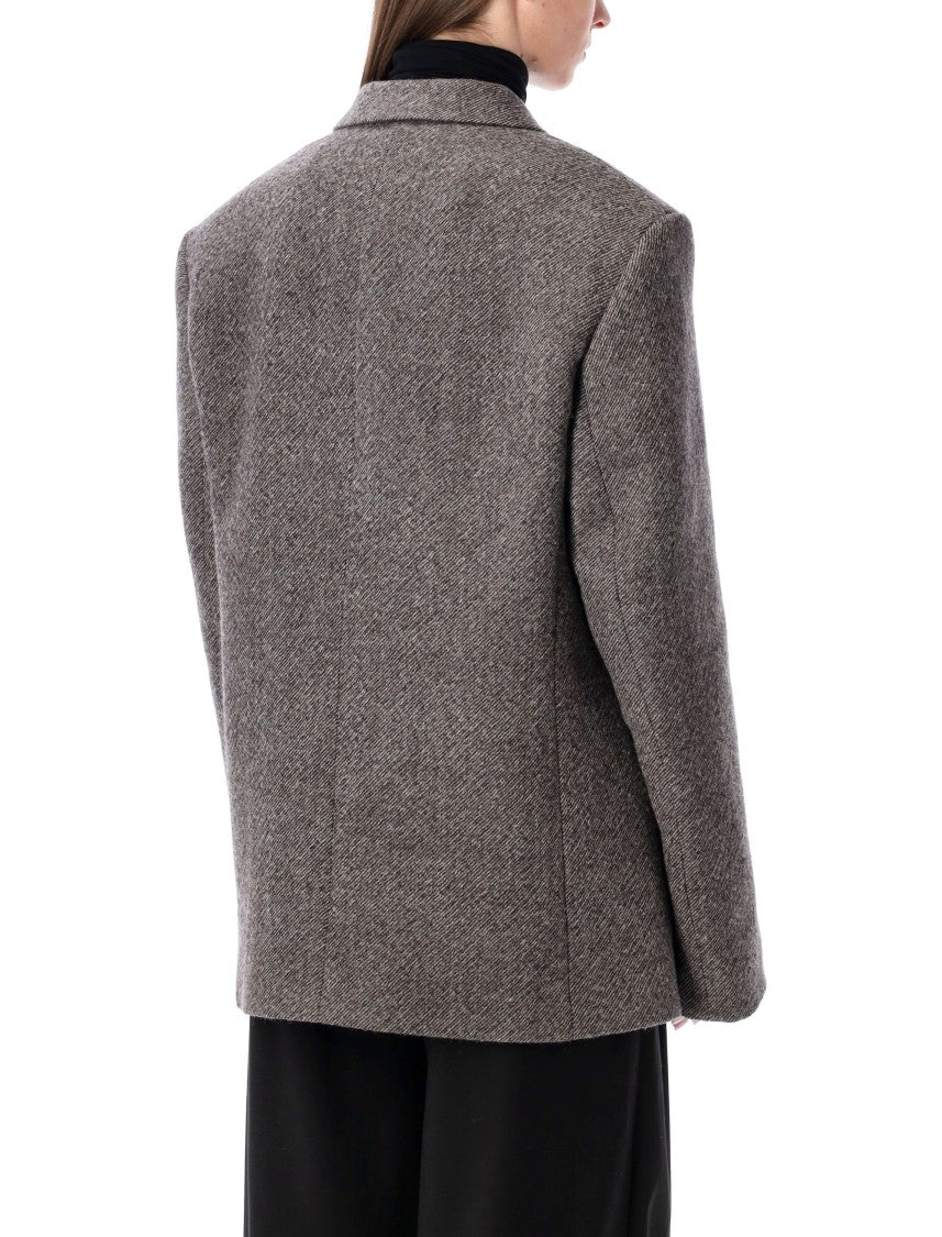 Magda Butrym Wool Chevron Jacket Db