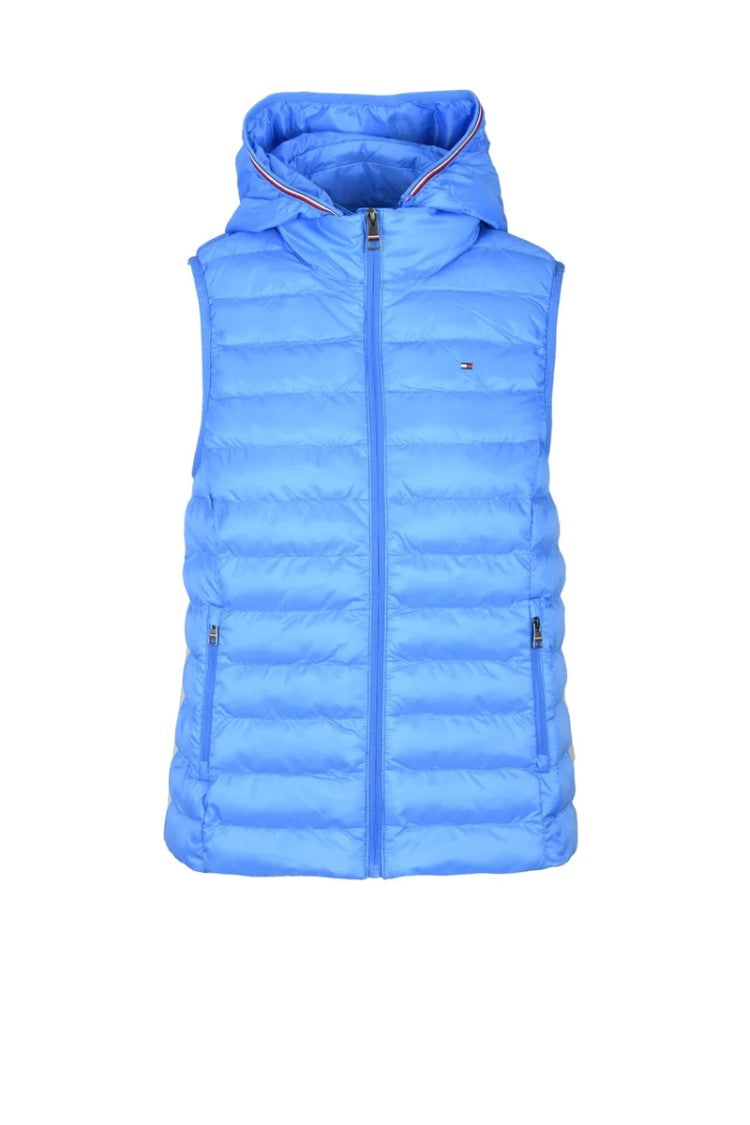 Tommy Hilfiger Light Blue Padded Polyester Women Gilet
