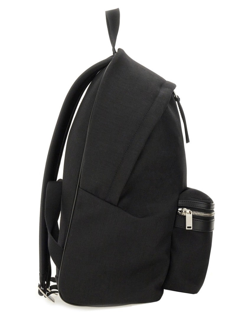 Saint Laurent Nylon Canvas And Leather "City" Backpack