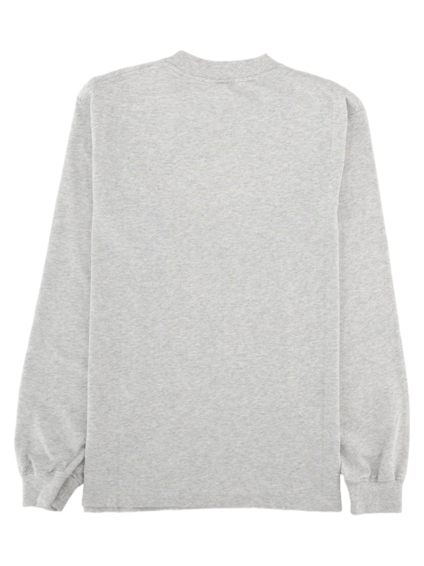Alexander Wang Heather Grey Long-Sleeve Logo T-Shirt