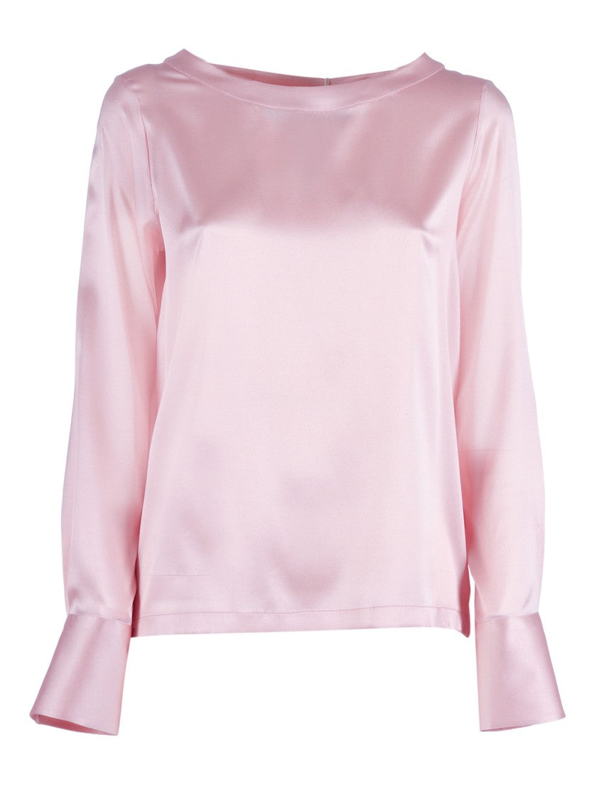 Mazzarelli Camicie Angie B Silky Cropped Blouse