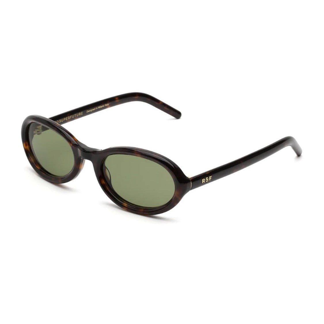 Retrosuperfuture Havana Cherry Acetate Oval Sunglasses