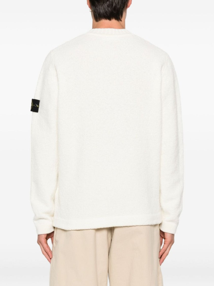 Stone Island Soft Textured Wool-Polyamide Blend Sweater