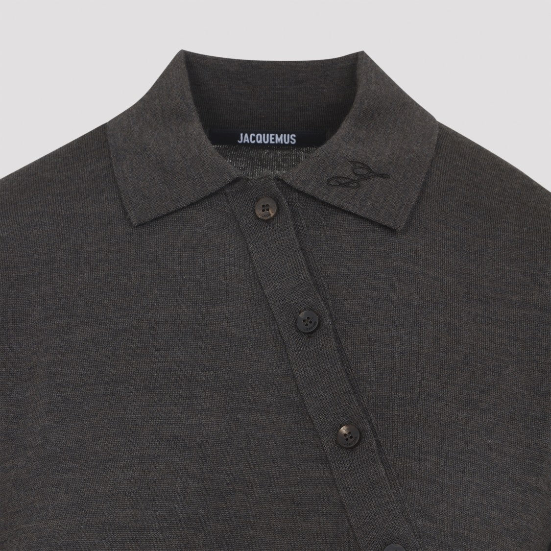 Jacquemus The Tordu Dark Brown Merino Wool Body