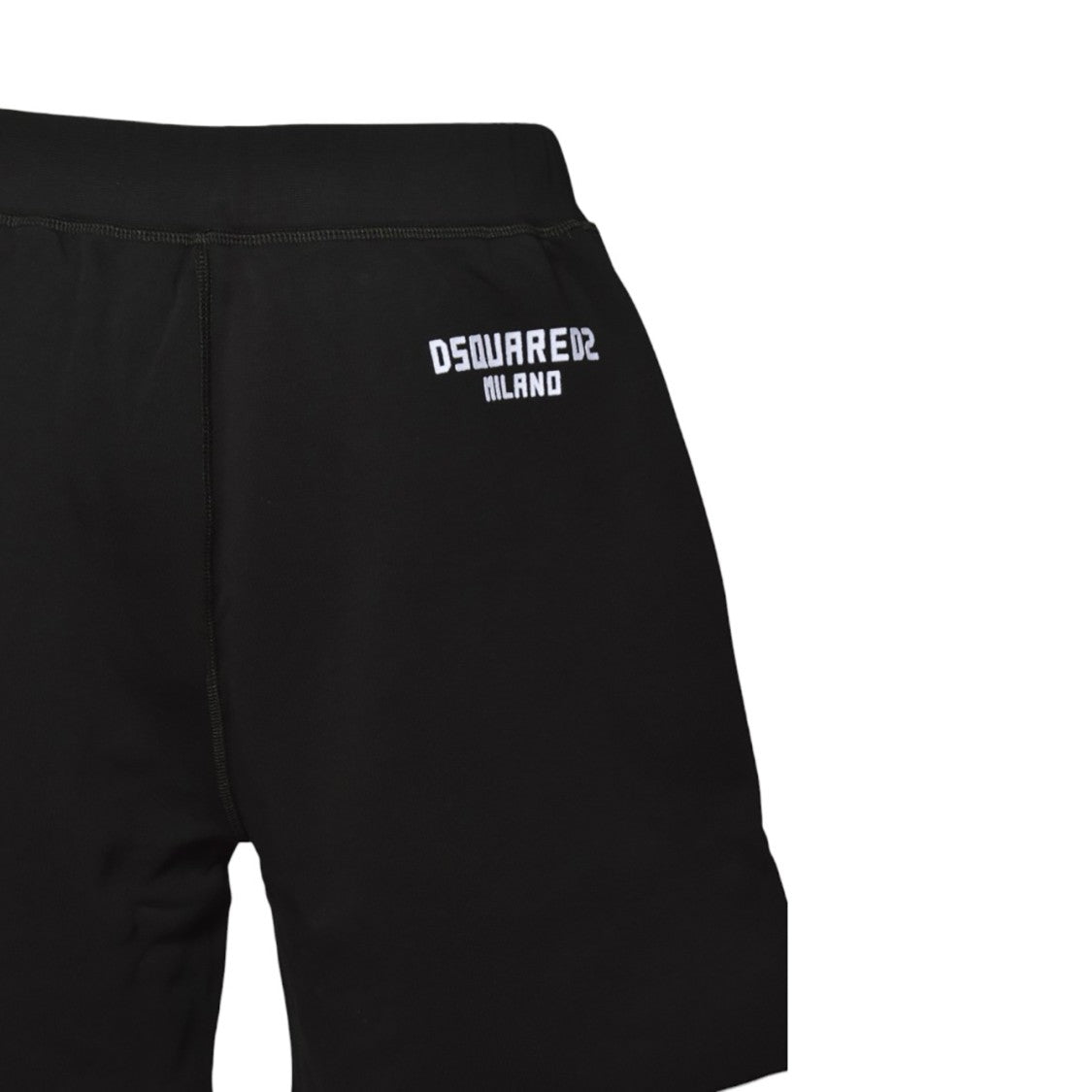 Dsquared2 Minimalist Black Shorts With Elastic Waistband