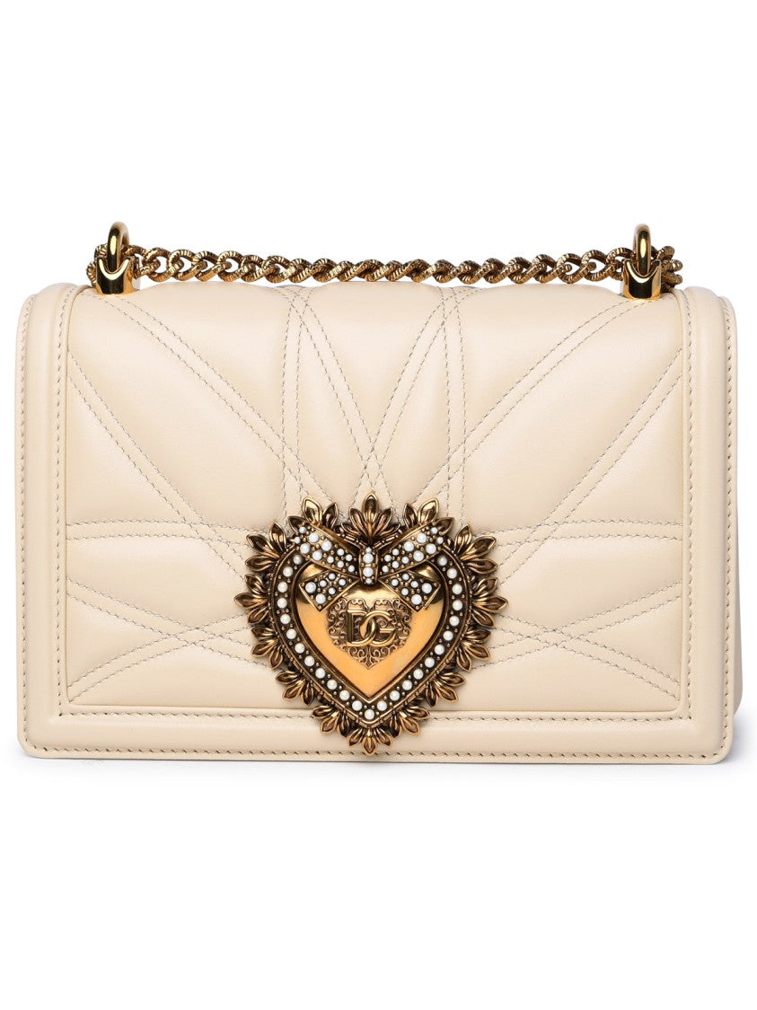 Dolce & Gabbana Cream Leather Bag