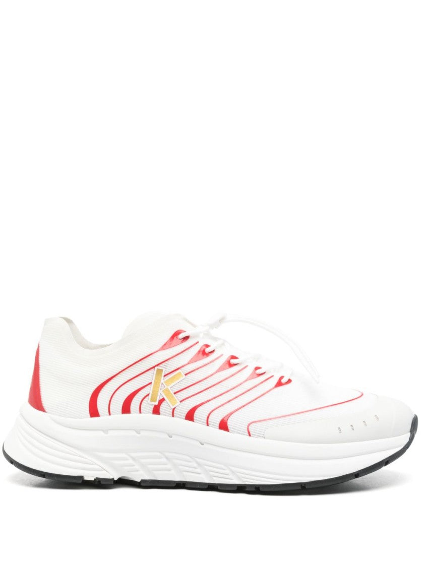 Kenzo White Toggle Fastening Chunky Sneakers