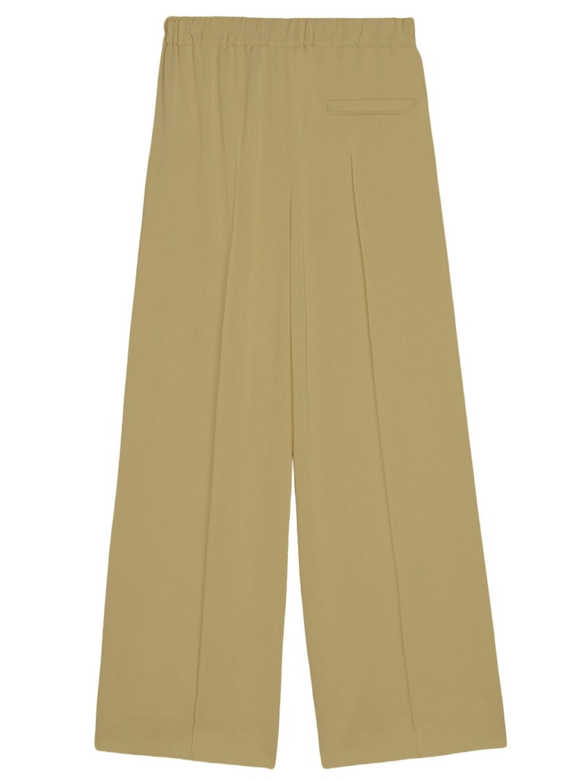 Jil Sander Wide-Leg Cotton Trousers With Elasticated Waistband