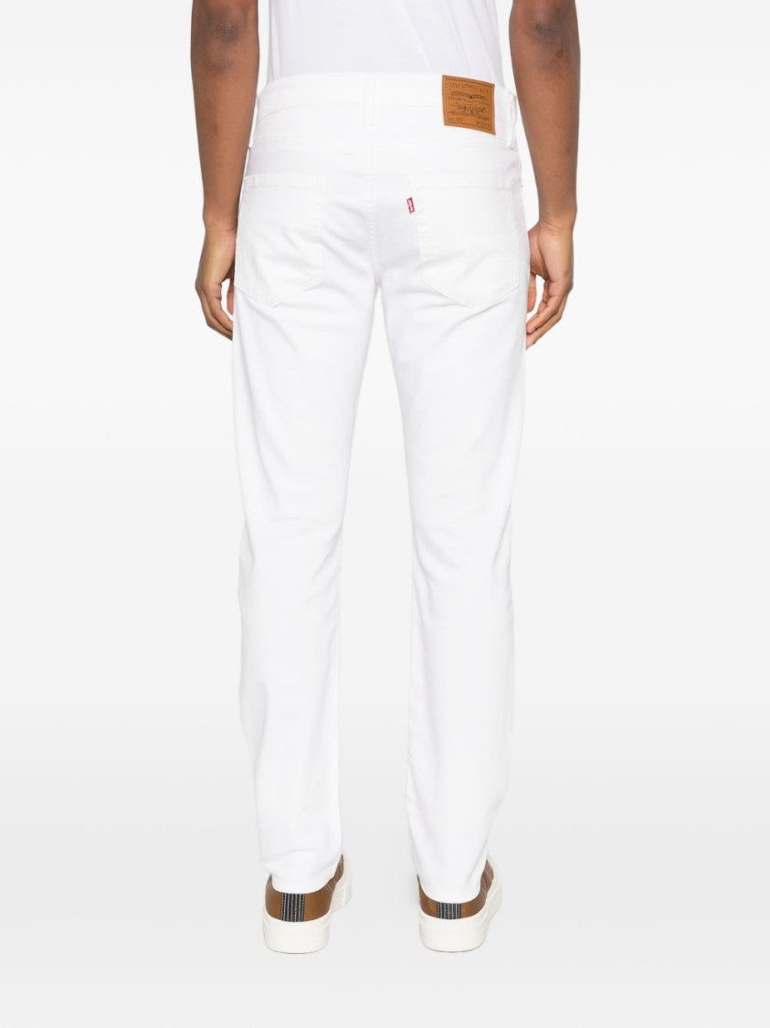 Levi's Straight-Leg White Jeans With Five-Pocket Design
