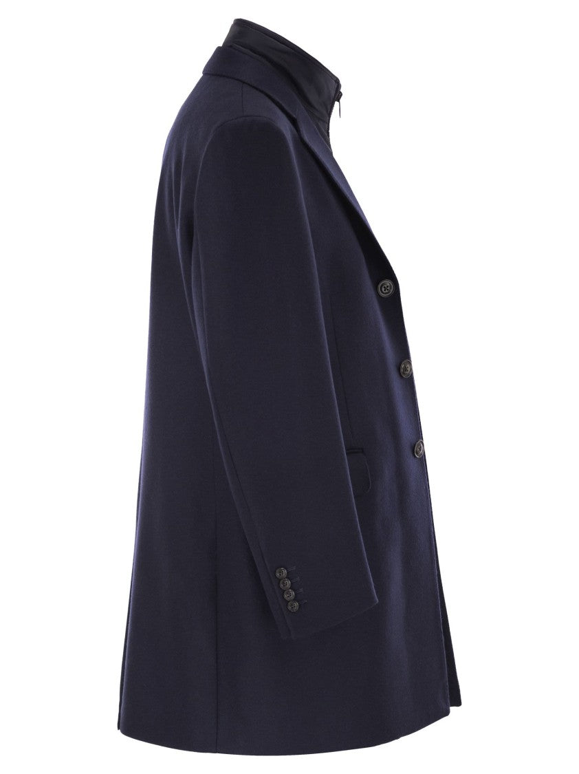 Fay Double Coat With Removable Inner Waistcoat