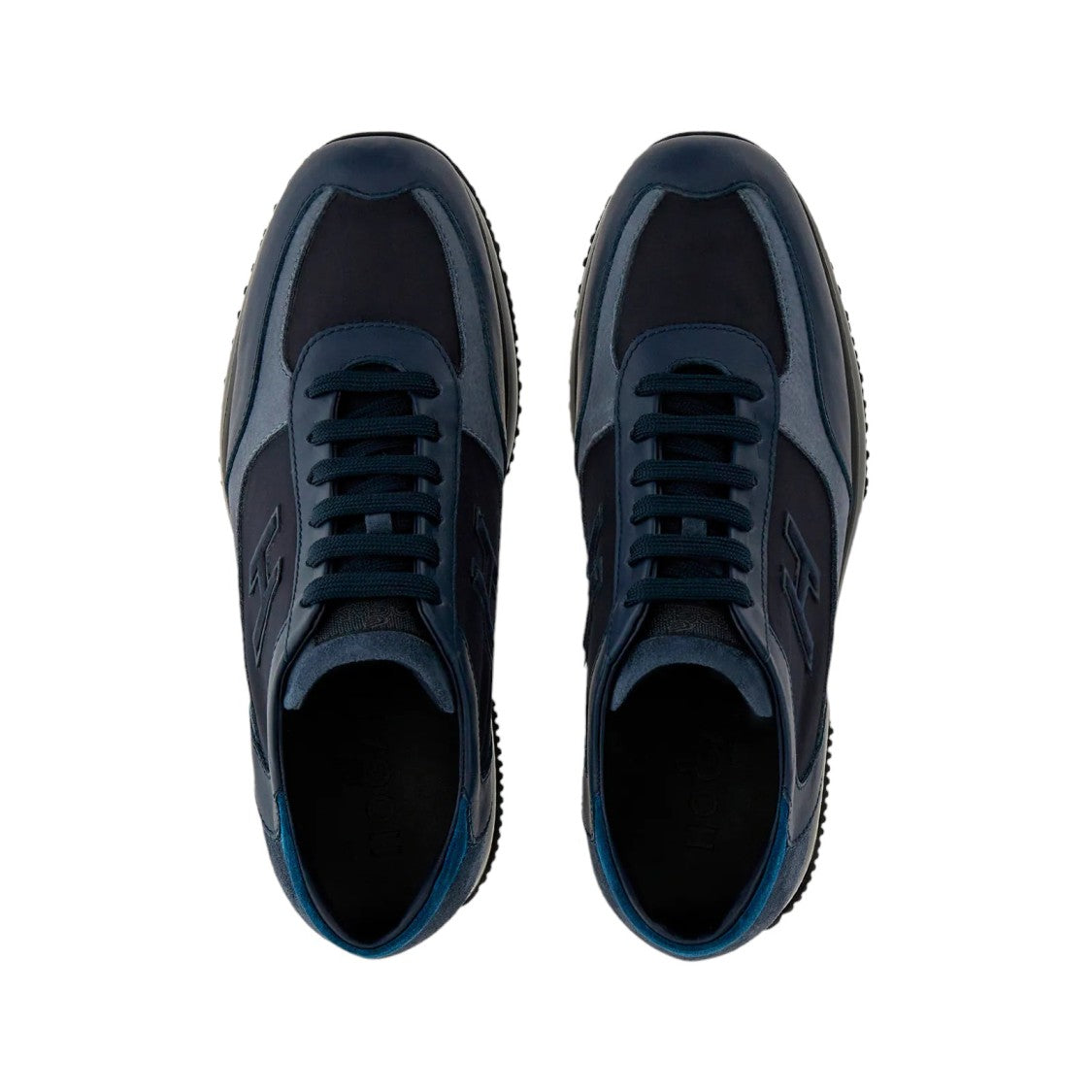 Hogan Panel Design Blue Leather Hogan Sneakers