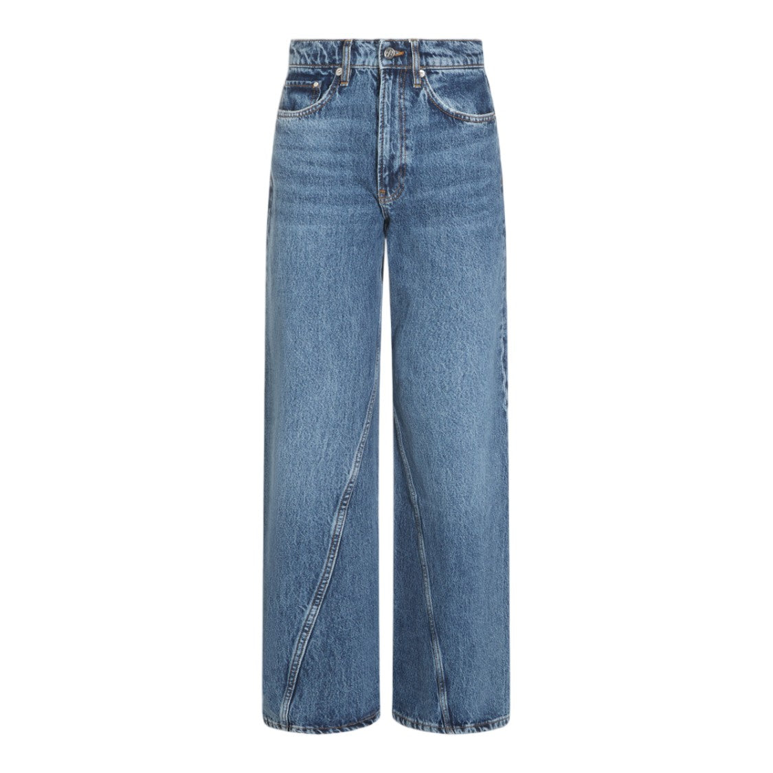 Anine Bing Straight-Leg Jeans With High Waist