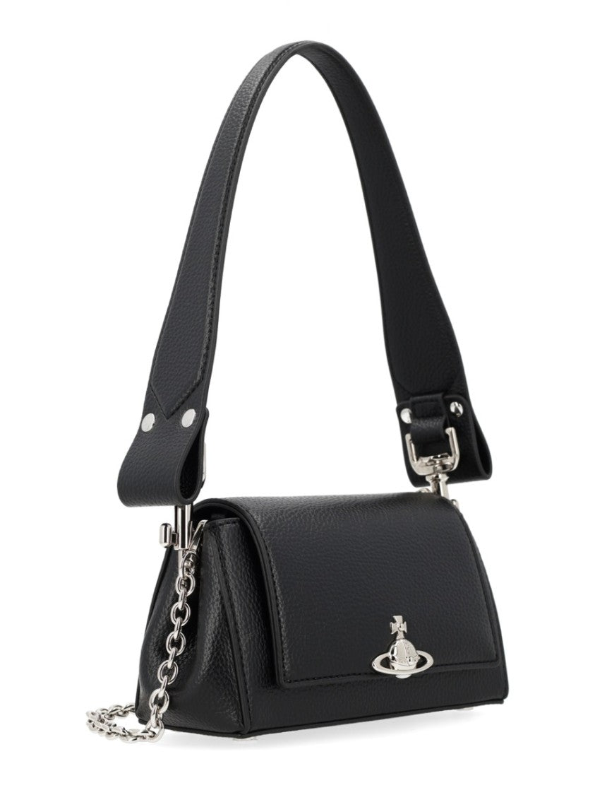 Vivienne Westwood Hazel Textured Polyurethane Orb Shoulder Bag