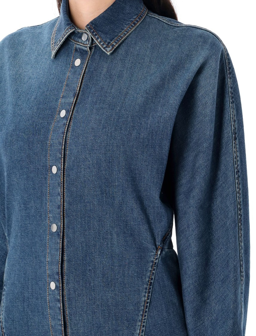 Alaïa Round Denim Shirt