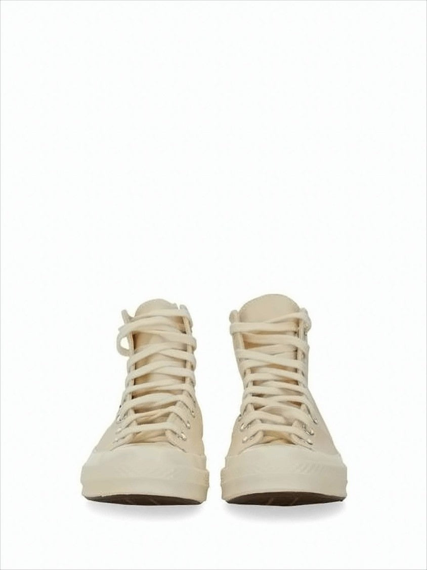 Comme Des Garçons High-Top Canvas Sneakers With Distinctive Heart Design