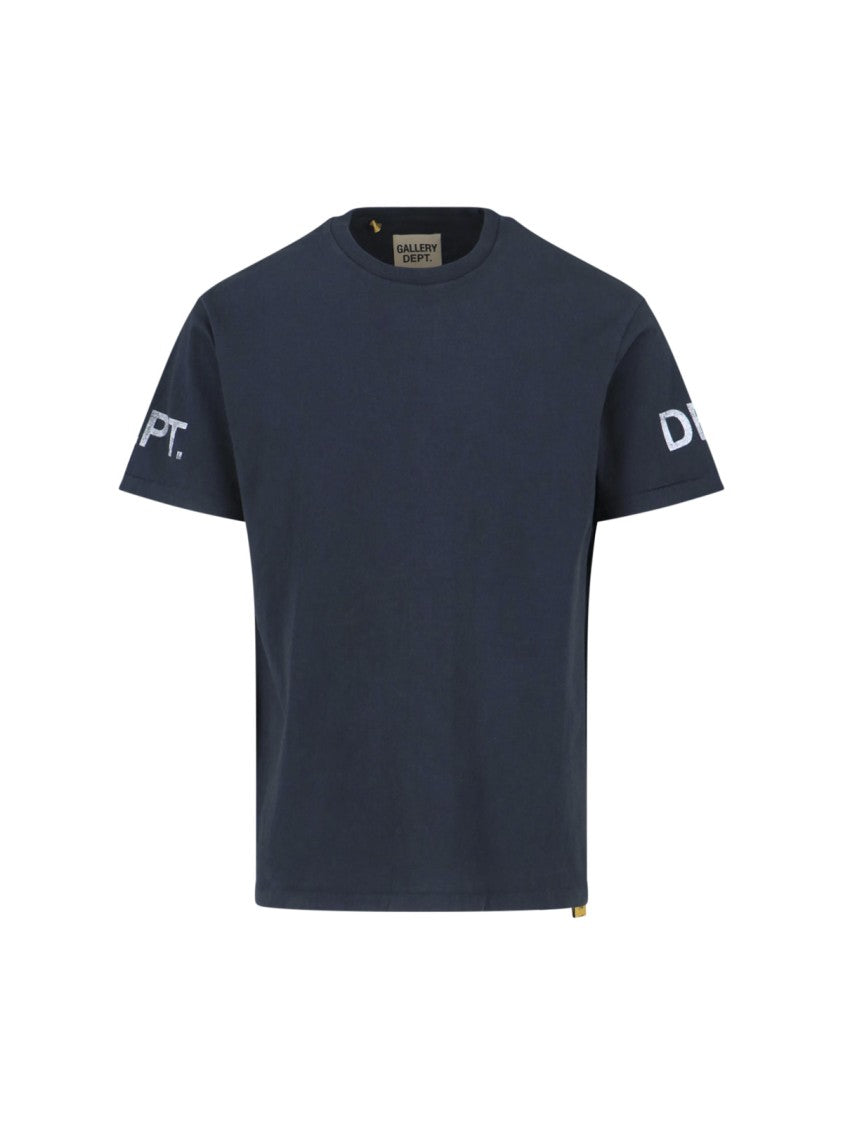 Gallery Dept. Black Contrasting Logo Sleeve T-Shirt
