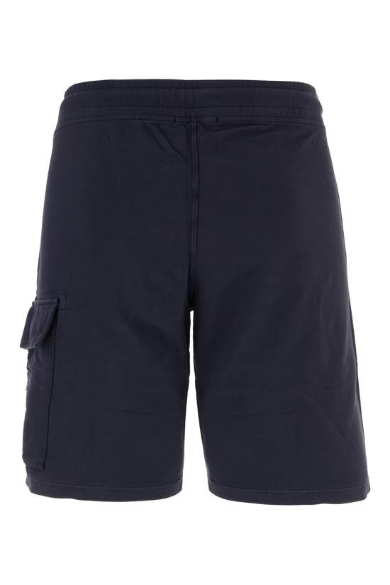 C.P. Company Minimalist Black Cargo Lens Sweat Shorts