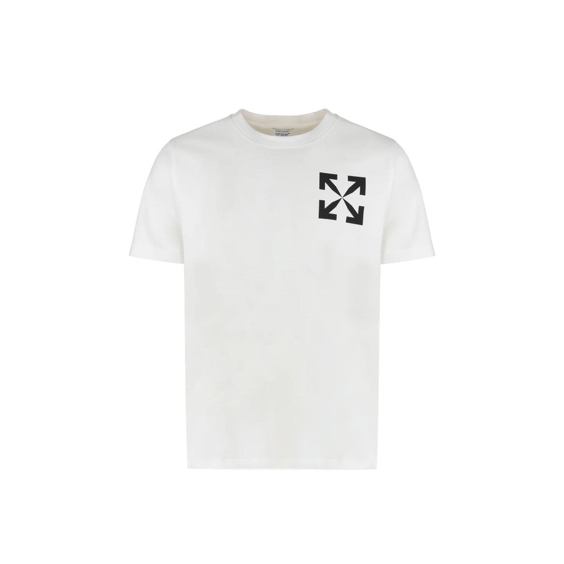 Off-White Contrast Logo Print Cotton T-Shirt