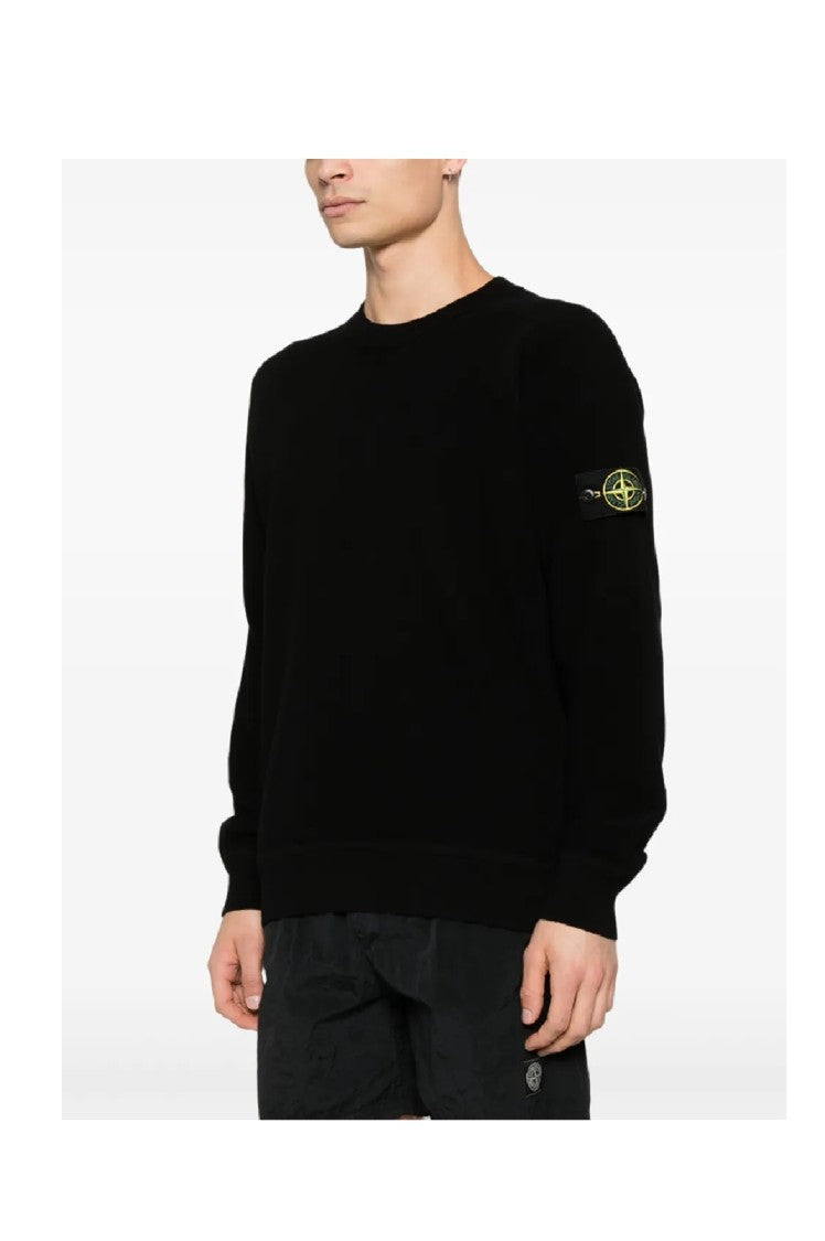 Stone Island Relaxed Fit Crewneck Sweatshirt With Subtle Logo Patch