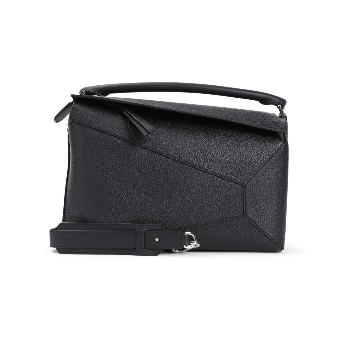 Loewe Puzzle Edge New Large Black Leather Shoulder Bag