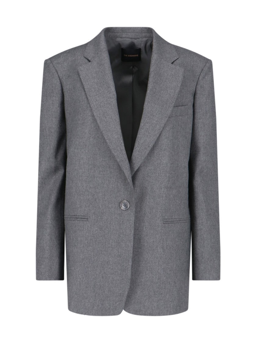 The Andamane Single-Breasted Blazer In Grey Mélange