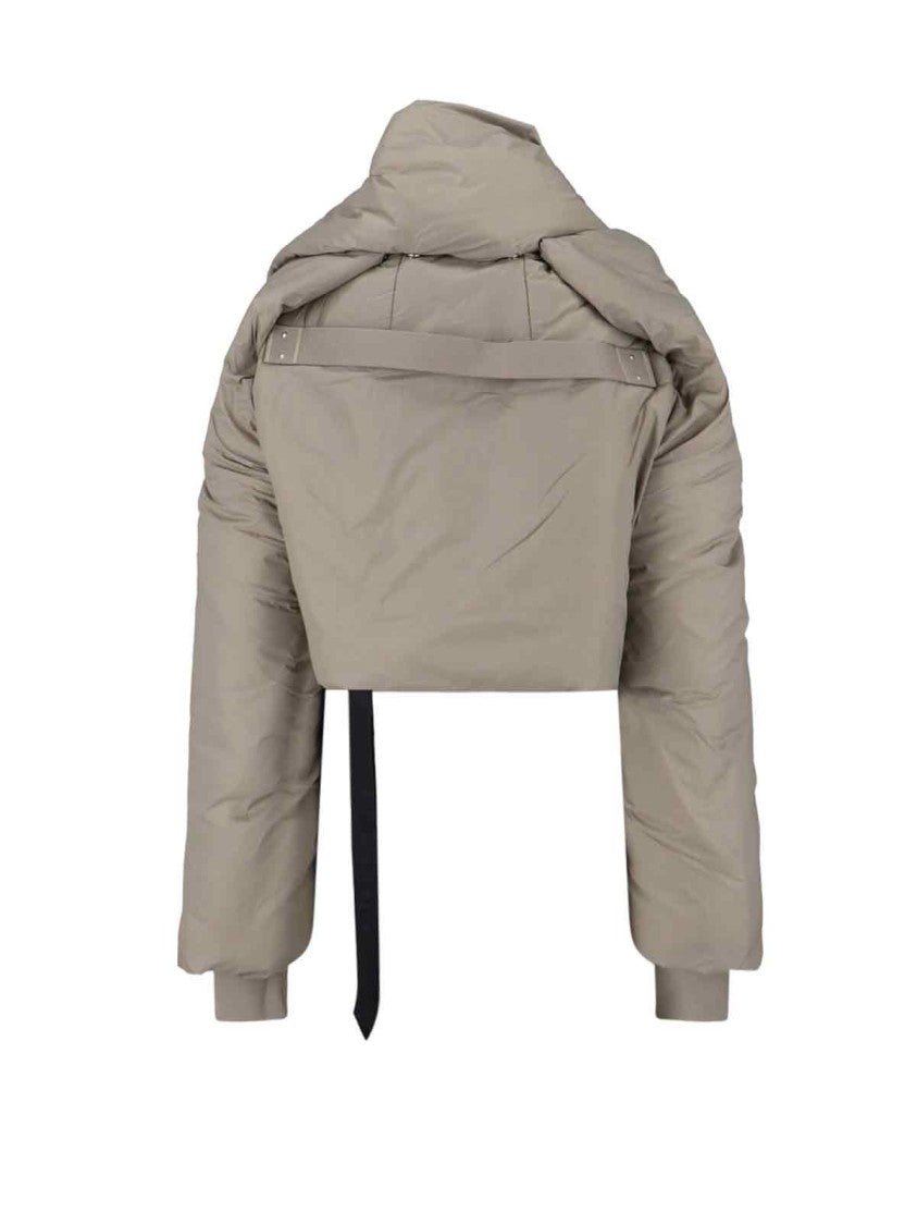 Drkshdw By Rick Owens Cropped Padded Down Jacket – Grey