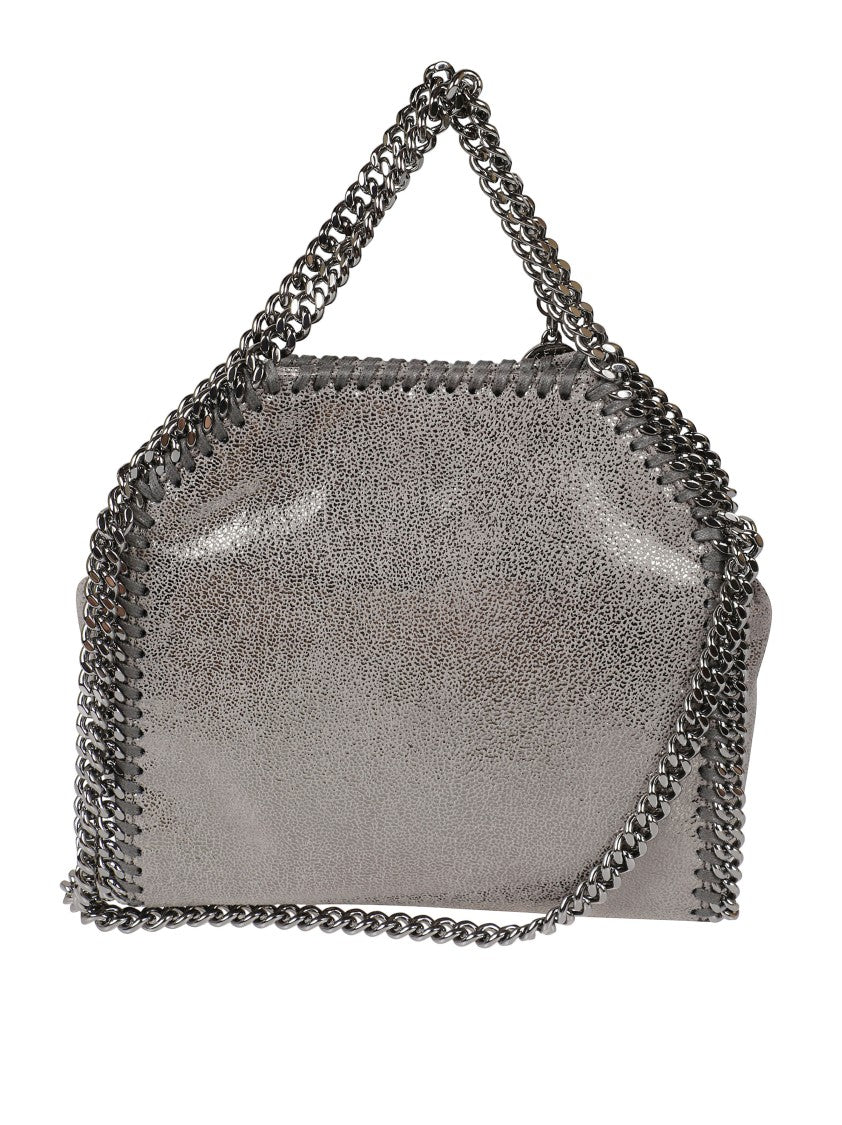 Stella Mccartney Textured Metallic Silver Bag