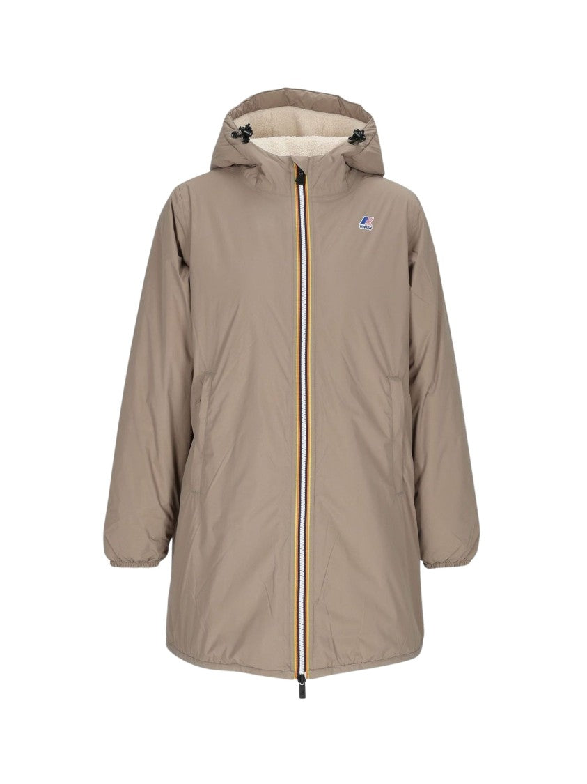 K-Way Jacinthe Orsetto Relaxed Hooded Nylon Jacket
