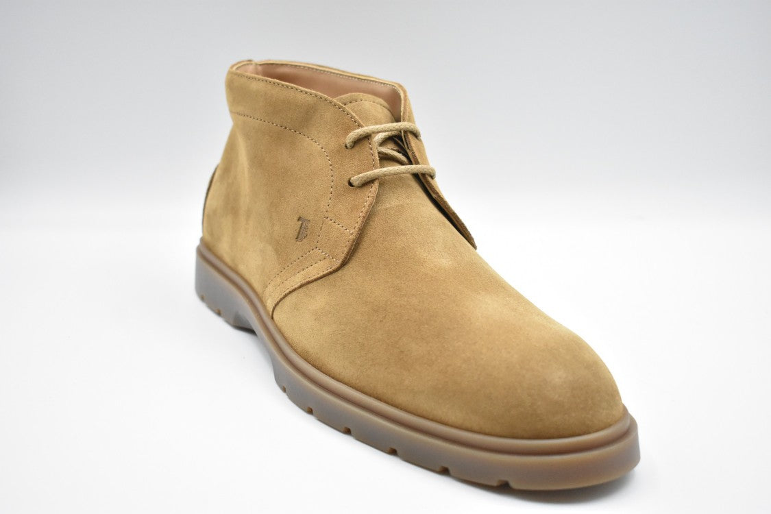 Tod's Laced Flat Shoes With Suede Finish And Sole