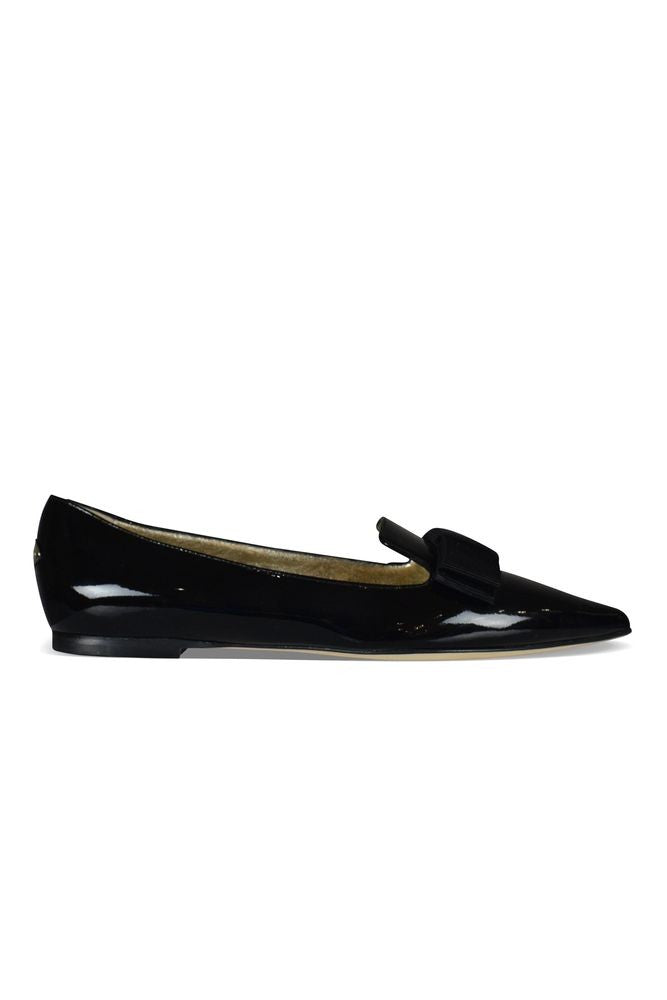 Jimmy Choo Patent Leather Ballerinas With Front Knot