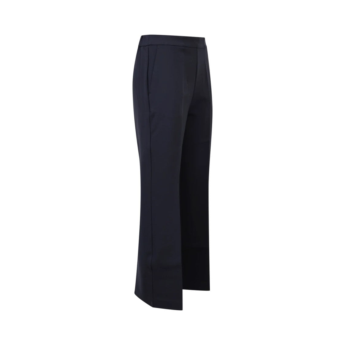 Max Mara Refined Blue Straight Pants With Clean Waistband