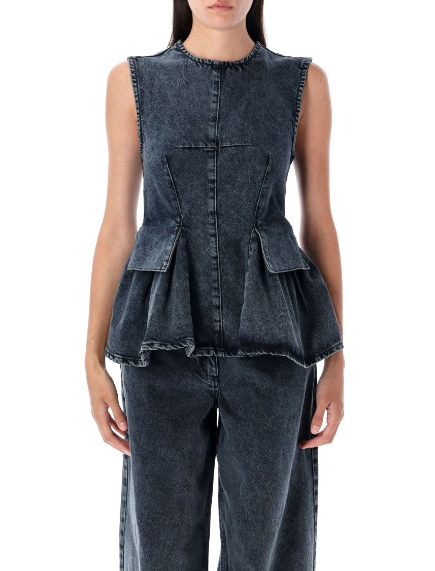 Remain Peplum Denim Top