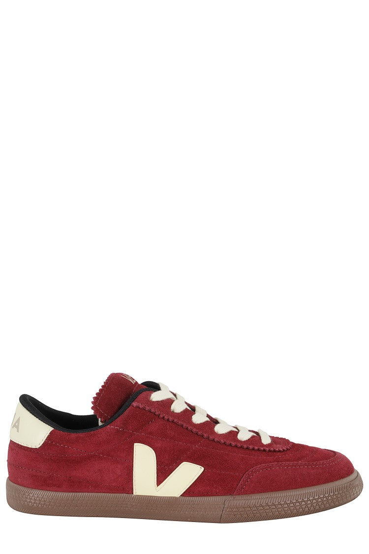 Veja Low-Profile Burgundy Suede Sneakers