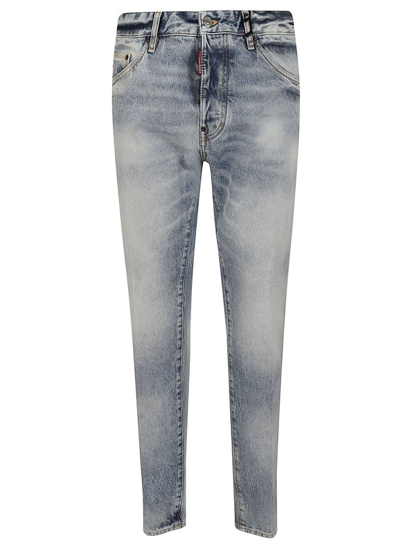 Dsquared2 Light Blue Light Diagonal Wash Jeans
