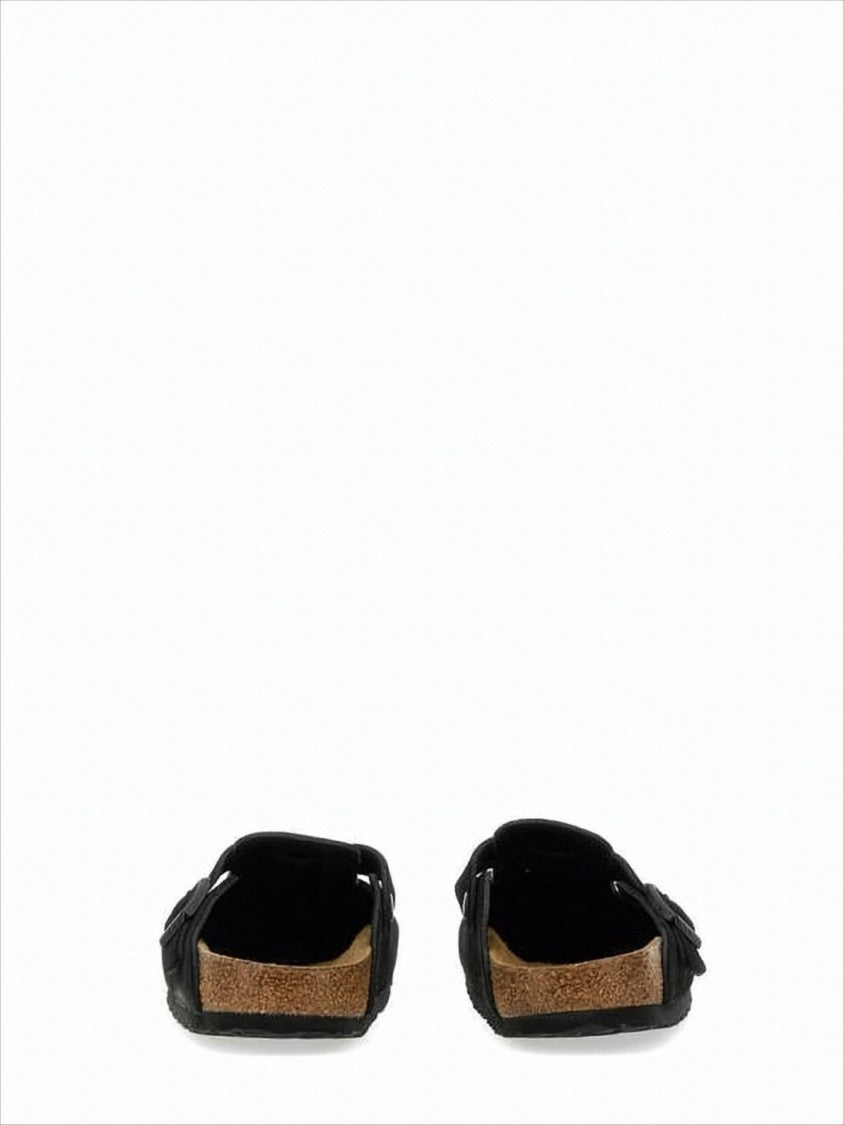 Birkenstock Closed-Toe Mule Sandals With Adjustable Leather Strap
