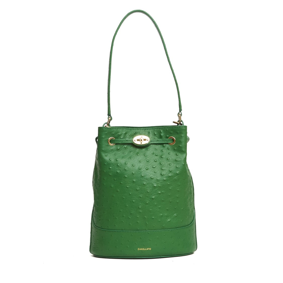 Zanellato Gold Pale Cactus Small Mondà Bucket Bag